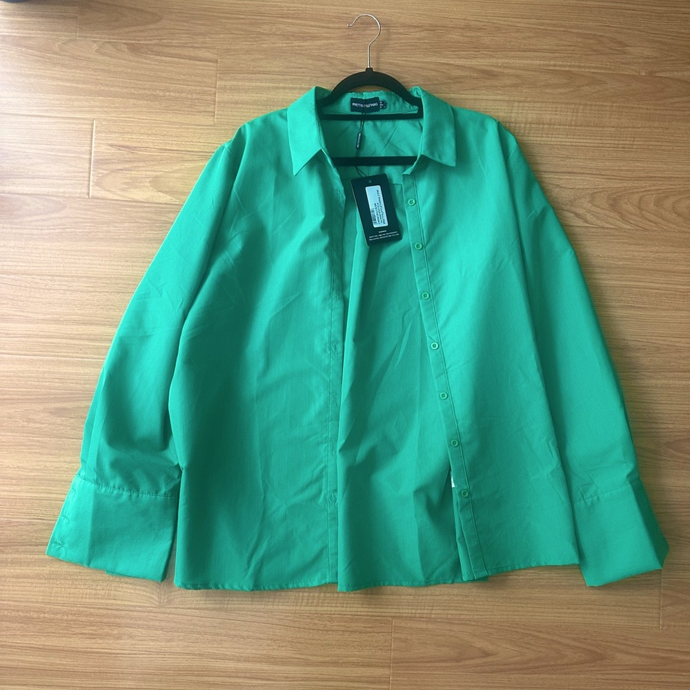 Oversized button down shirt 🍀
